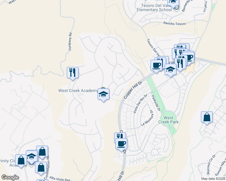 map of restaurants, bars, coffee shops, grocery stores, and more near 28721 Coal Mountain Court in Santa Clarita