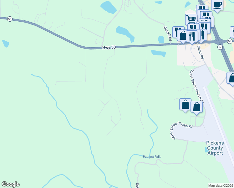 map of restaurants, bars, coffee shops, grocery stores, and more near 461 Philadelphia Drive in Jasper