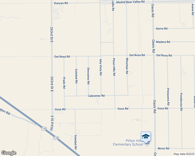 map of restaurants, bars, coffee shops, grocery stores, and more near 11476 Alta Vista Road in Piñon Hills