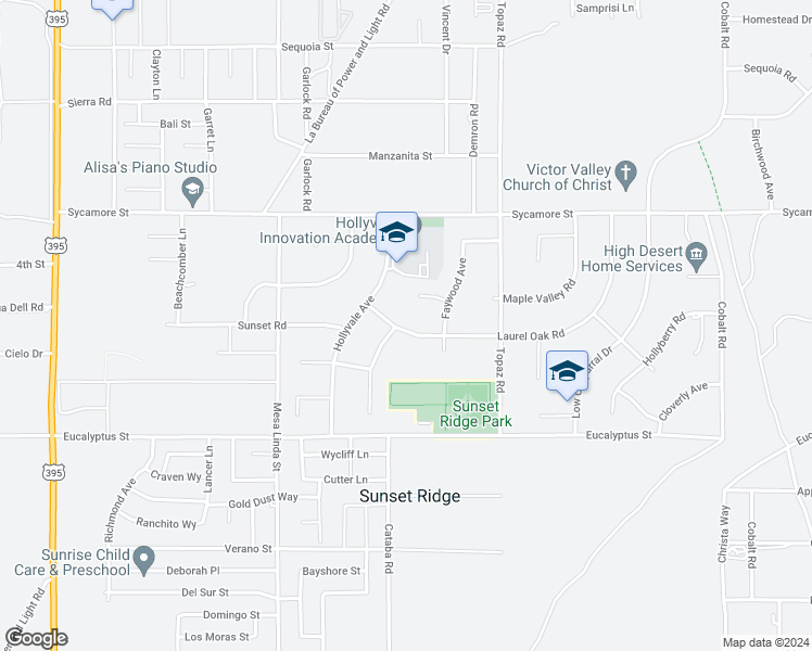 map of restaurants, bars, coffee shops, grocery stores, and more near 12758 Laurel Oak Road in Victorville