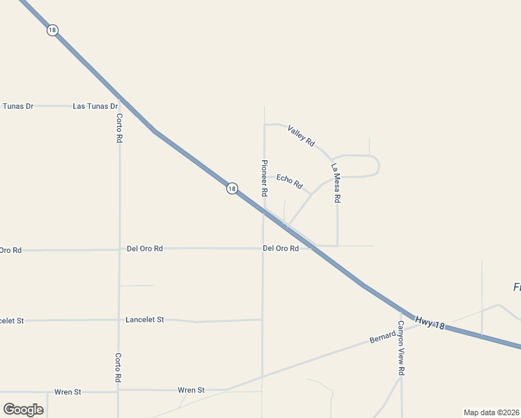 map of restaurants, bars, coffee shops, grocery stores, and more near Pioneer Road in Apple Valley