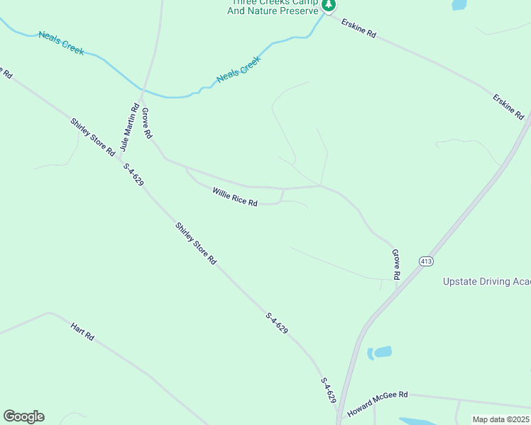 map of restaurants, bars, coffee shops, grocery stores, and more near 1042 Willie Rice Road in Anderson
