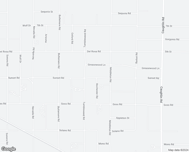 map of restaurants, bars, coffee shops, grocery stores, and more near 7576 Sunset Road in Phelan