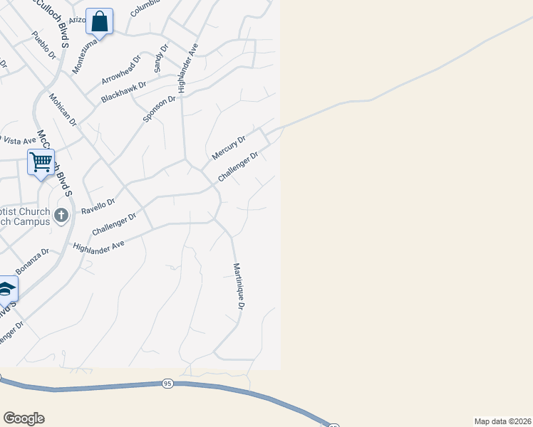 map of restaurants, bars, coffee shops, grocery stores, and more near 4120 Trimaran Pl W in Lake Havasu City