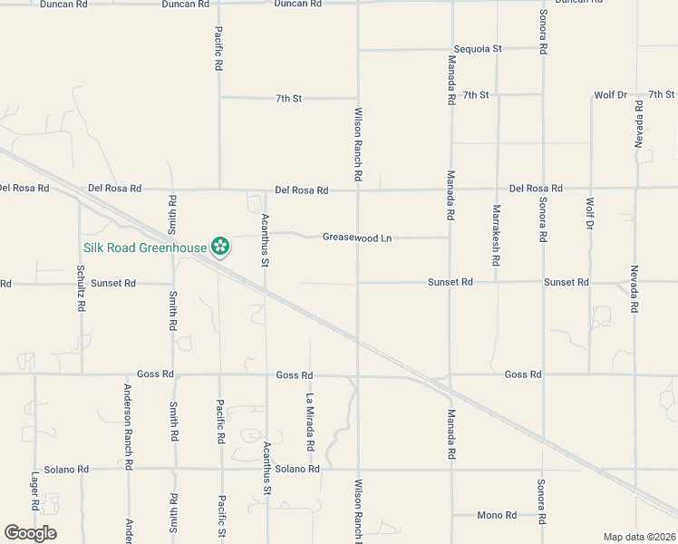 map of restaurants, bars, coffee shops, grocery stores, and more near 11540 Wilson Ranch Road in Phelan