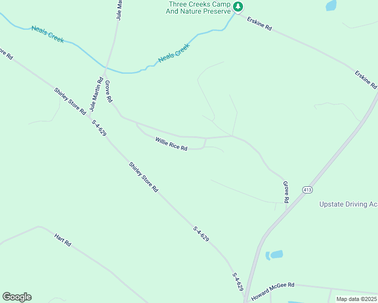 map of restaurants, bars, coffee shops, grocery stores, and more near 1042 Willie Rice Road in Anderson