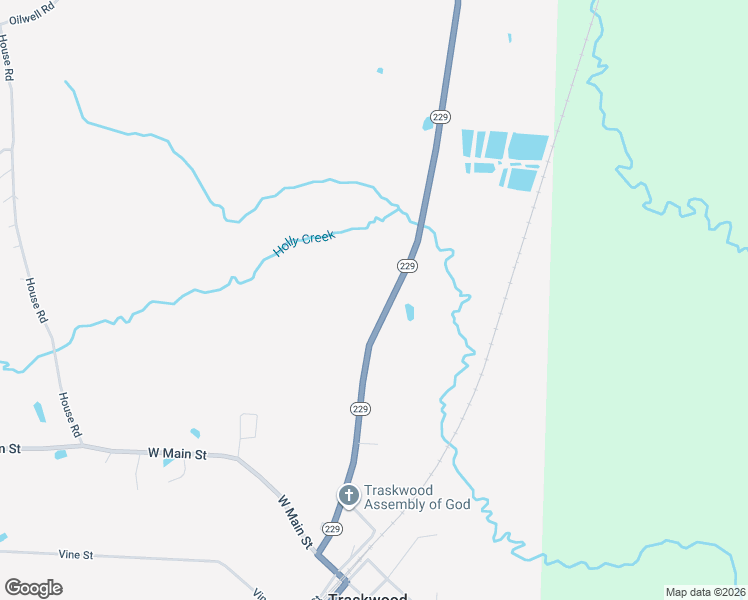 map of restaurants, bars, coffee shops, grocery stores, and more near 8703 Arkansas 229 in Traskwood
