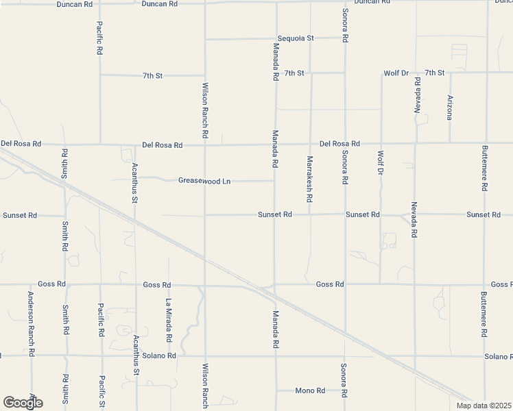 map of restaurants, bars, coffee shops, grocery stores, and more near 11530 Manada Road in Phelan