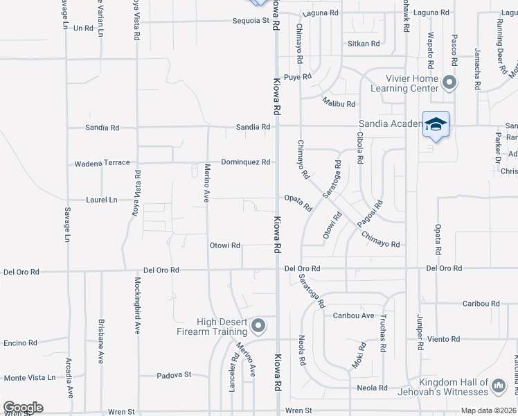 map of restaurants, bars, coffee shops, grocery stores, and more near 11426 Kiowa Road in Apple Valley