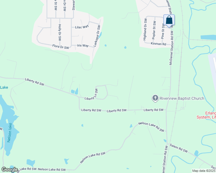 map of restaurants, bars, coffee shops, grocery stores, and more near 110 Liberty Place in Calhoun