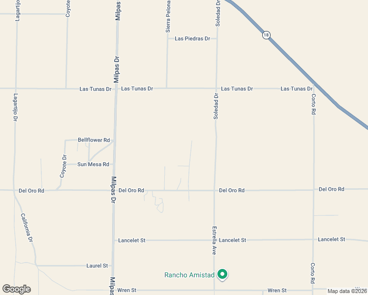 map of restaurants, bars, coffee shops, grocery stores, and more near 11400-11498 Marisco Road in Apple Valley