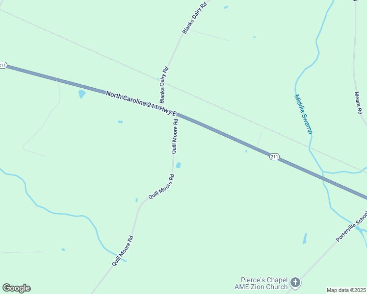 map of restaurants, bars, coffee shops, grocery stores, and more near 153 Quill Moore Road in Clarkton