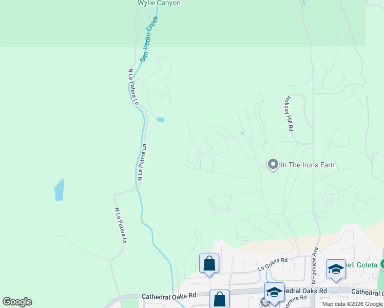 map of restaurants, bars, coffee shops, grocery stores, and more near 6214 Sunset Ridge Road in Goleta