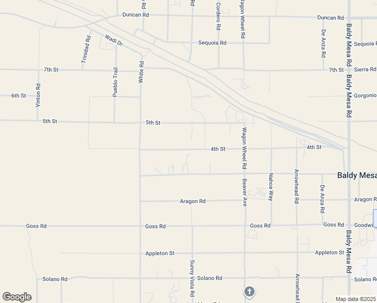 map of restaurants, bars, coffee shops, grocery stores, and more near 9076 4th Street in Phelan