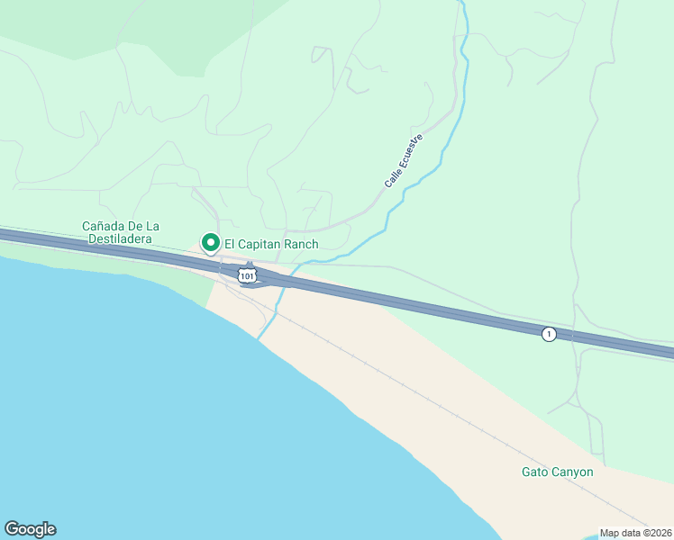 map of restaurants, bars, coffee shops, grocery stores, and more near 10800 Calle Real in Goleta