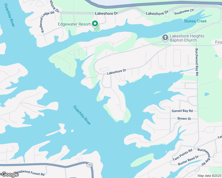 map of restaurants, bars, coffee shops, grocery stores, and more near 200 Daffodil Street in Hot Springs