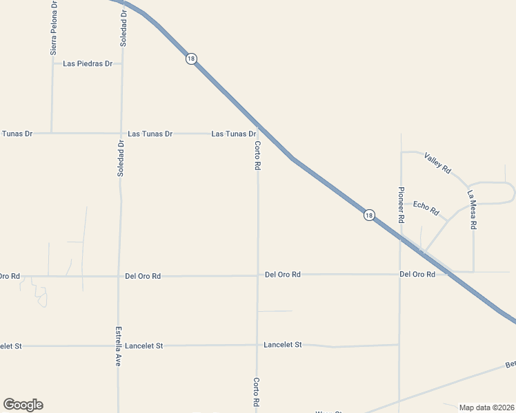 map of restaurants, bars, coffee shops, grocery stores, and more near 11492 Corto Road in Apple Valley