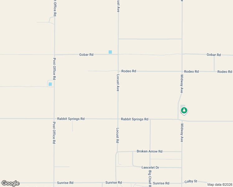 map of restaurants, bars, coffee shops, grocery stores, and more near Locust Avenue in Lucerne Valley