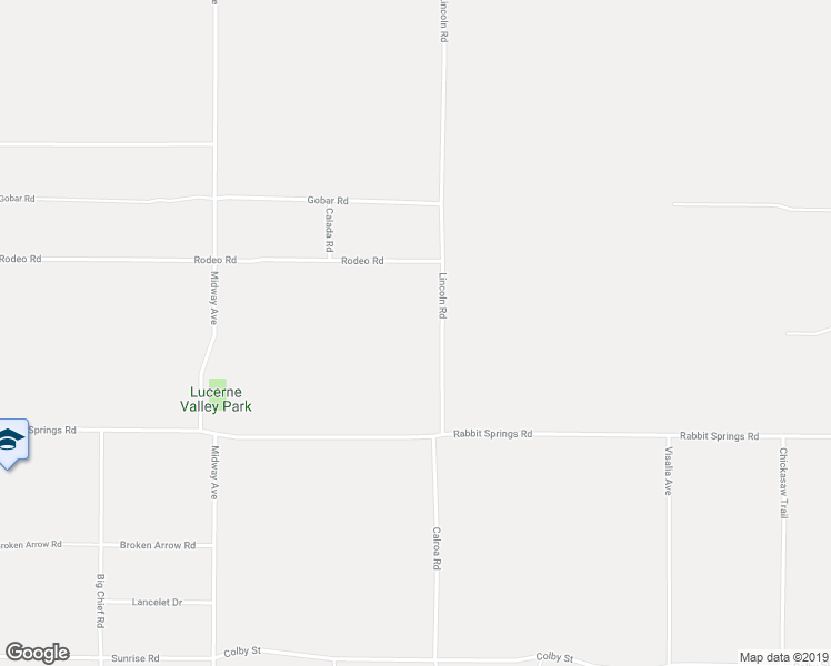 map of restaurants, bars, coffee shops, grocery stores, and more near 11484 Lincoln Road in Lucerne Valley