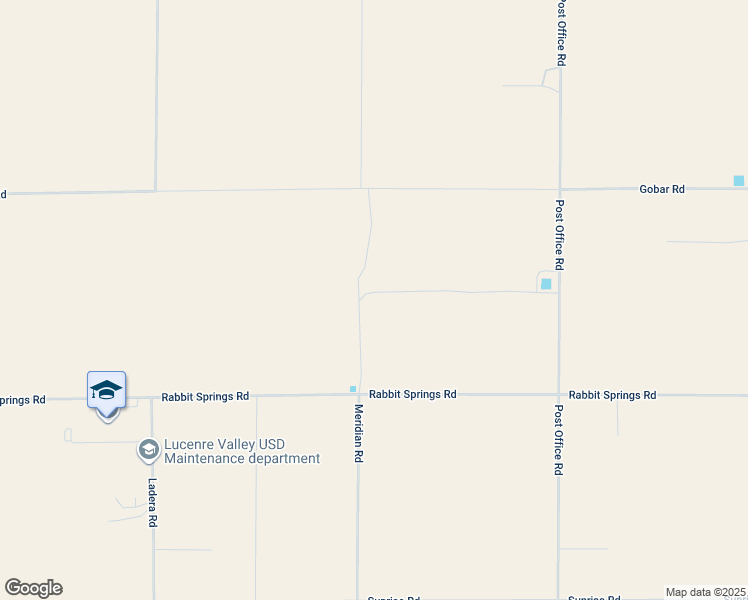 map of restaurants, bars, coffee shops, grocery stores, and more near Meridian Road in Lucerne Valley