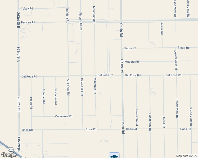 map of restaurants, bars, coffee shops, grocery stores, and more near 11671 Mountain Road in Piñon Hills