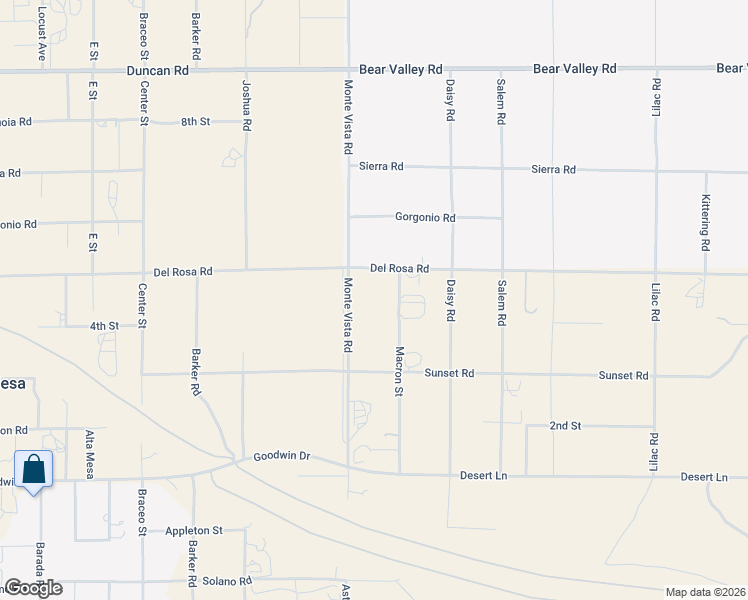 map of restaurants, bars, coffee shops, grocery stores, and more near 11633 Aster Road in Phelan