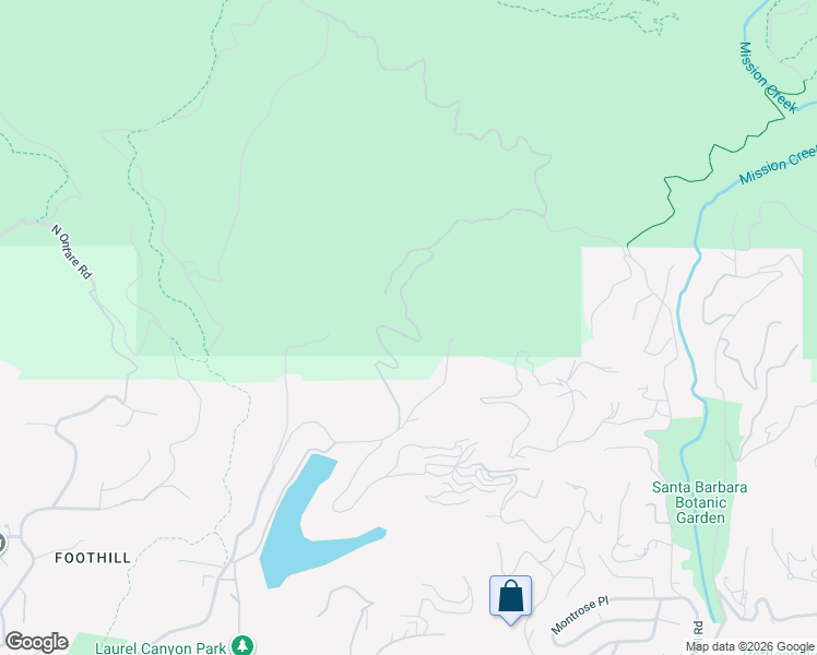 map of restaurants, bars, coffee shops, grocery stores, and more near 1535 San Roque Road in Santa Barbara