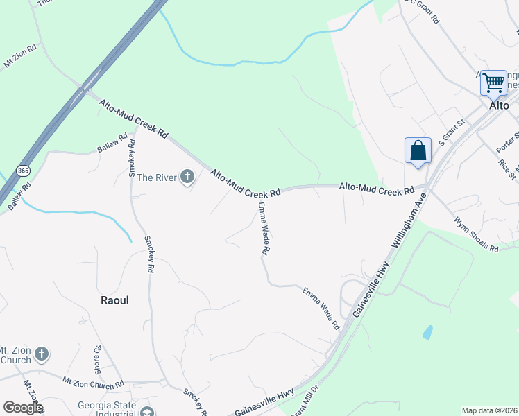 map of restaurants, bars, coffee shops, grocery stores, and more near 723 Alto-Mud Creek Road in Alto