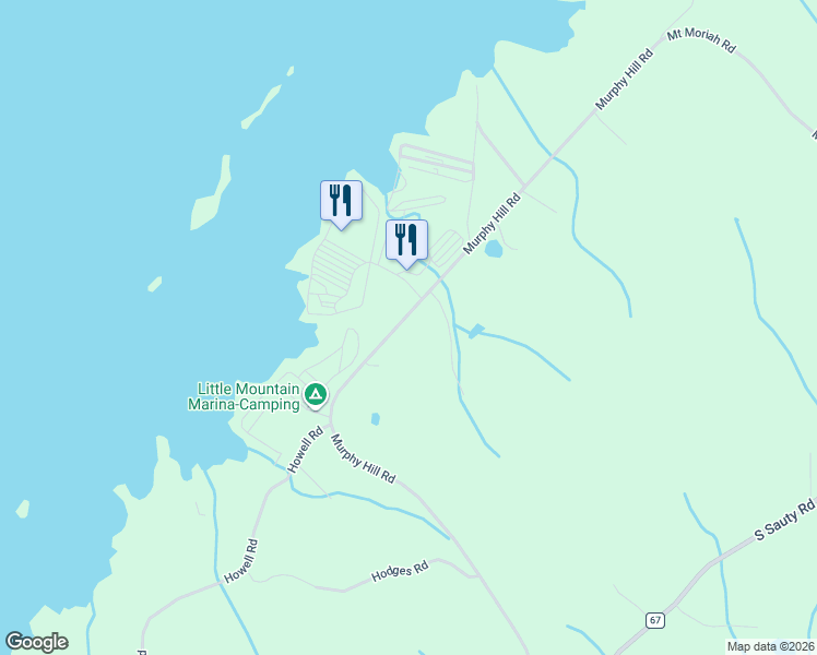 map of restaurants, bars, coffee shops, grocery stores, and more near 1420 Murphy Hill Road in Langston