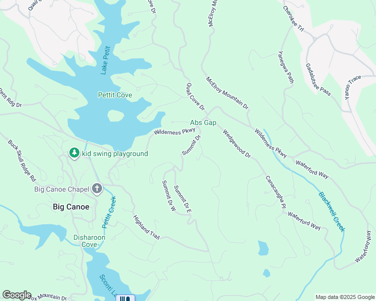 map of restaurants, bars, coffee shops, grocery stores, and more near 930 Summit Drive East in Ellijay