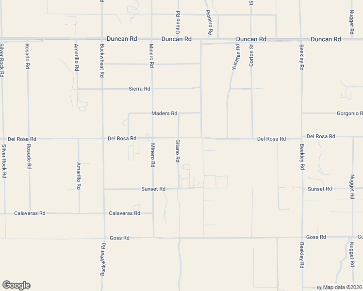 map of restaurants, bars, coffee shops, grocery stores, and more near 2825 Del Rosa Road in Phelan