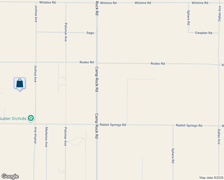 map of restaurants, bars, coffee shops, grocery stores, and more near 11625 Camp Rock Road in Lucerne Valley