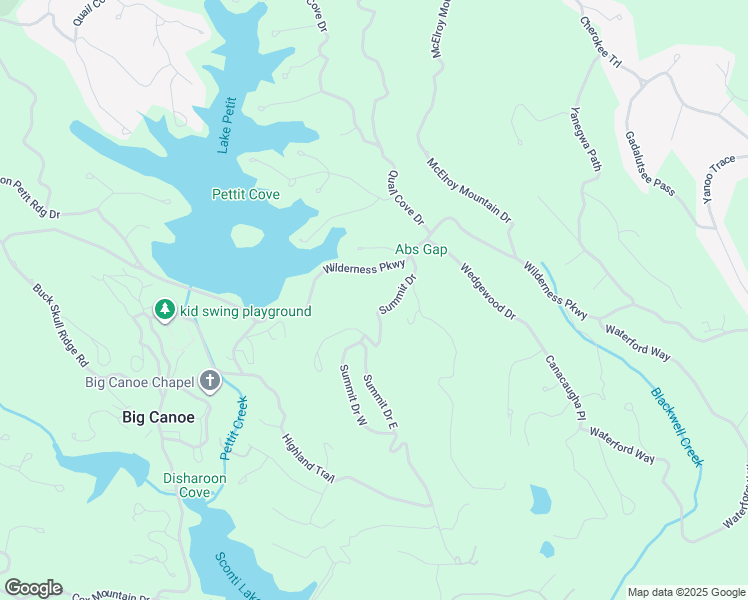 map of restaurants, bars, coffee shops, grocery stores, and more near 132 Summit Drive East in Ellijay