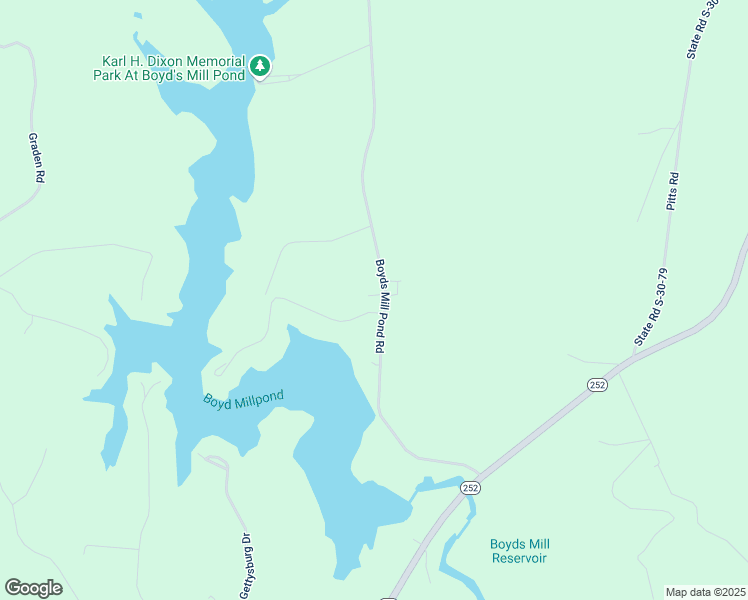 map of restaurants, bars, coffee shops, grocery stores, and more near 597 Boyds Mill Pond Road in Laurens