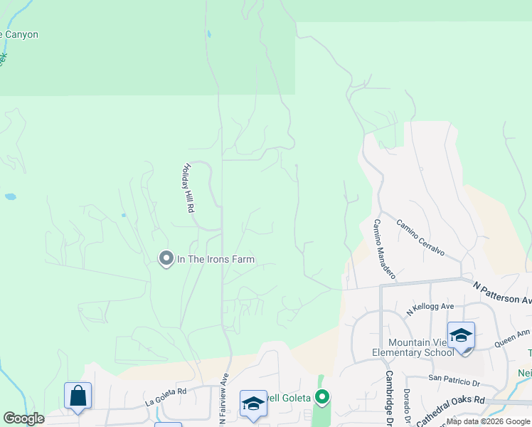 map of restaurants, bars, coffee shops, grocery stores, and more near 1150 North Fairview Avenue in Goleta