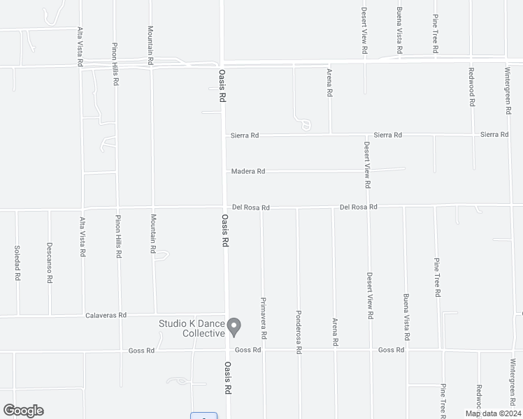 map of restaurants, bars, coffee shops, grocery stores, and more near 11975 Primavera Road in Pinon Hills