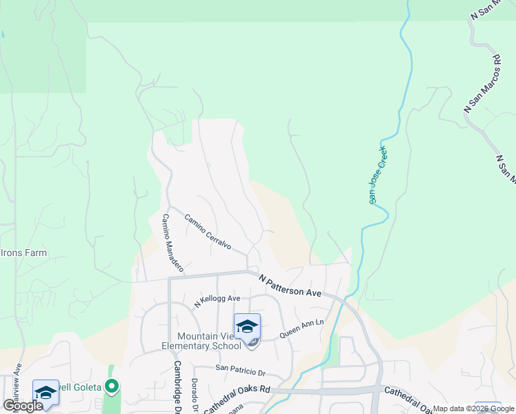map of restaurants, bars, coffee shops, grocery stores, and more near 1274 Camino Meleno in Santa Barbara
