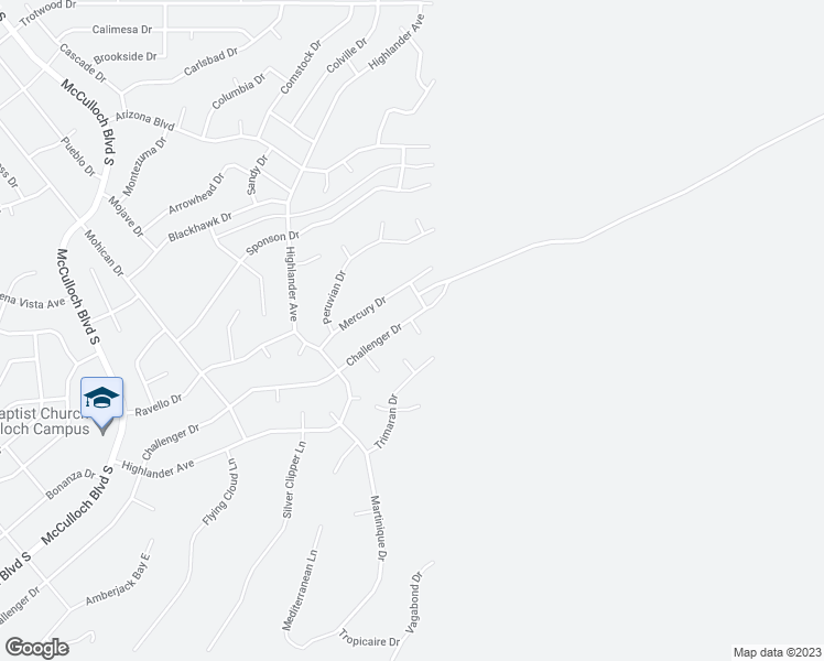 map of restaurants, bars, coffee shops, grocery stores, and more near 4190 Challenger Drive in Lake Havasu City