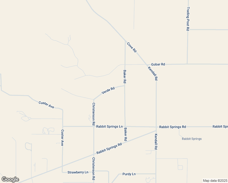 map of restaurants, bars, coffee shops, grocery stores, and more near Verde Road in Lucerne Valley