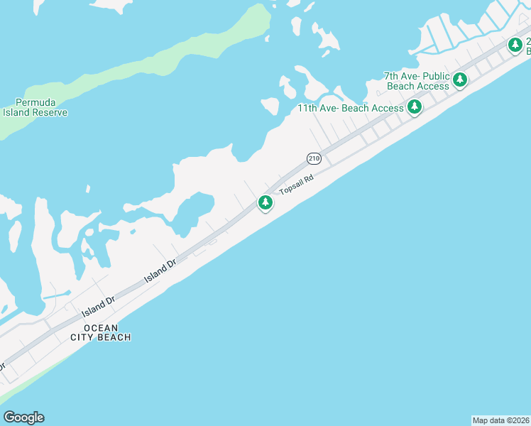 map of restaurants, bars, coffee shops, grocery stores, and more near 3058 Island Drive in North Topsail Beach