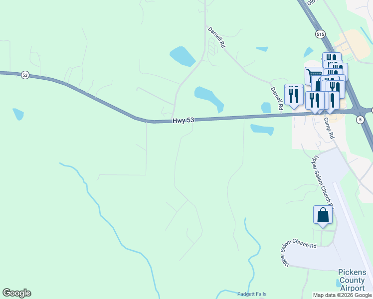map of restaurants, bars, coffee shops, grocery stores, and more near 159 Philadelphia Drive in Big Canoe