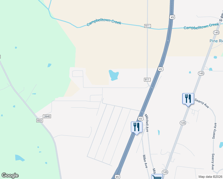 map of restaurants, bars, coffee shops, grocery stores, and more near 137 Colt Lane in Guntown