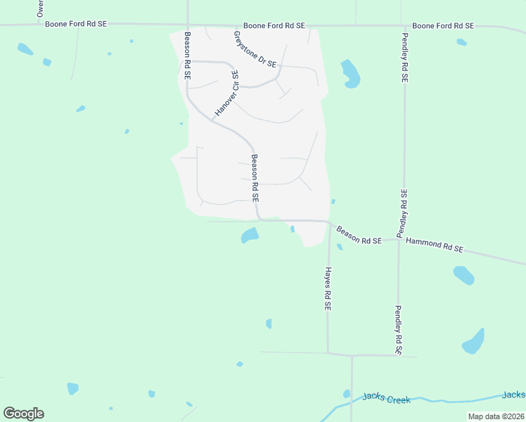map of restaurants, bars, coffee shops, grocery stores, and more near 506 Beason Road Southeast in Calhoun