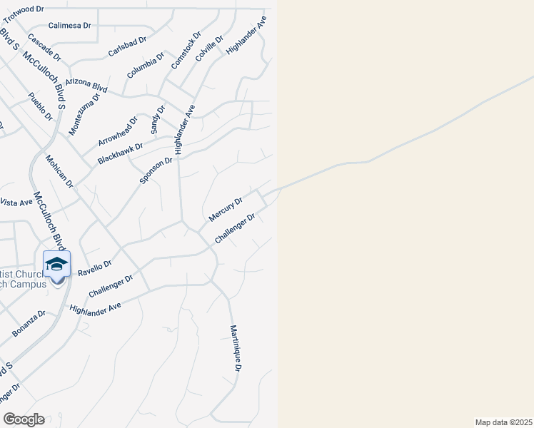map of restaurants, bars, coffee shops, grocery stores, and more near 4190 Challenger Drive in Lake Havasu City
