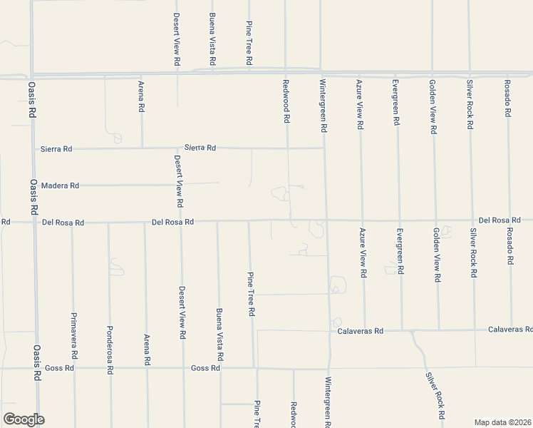 map of restaurants, bars, coffee shops, grocery stores, and more near 1526 Del Rosa Road in Piñon Hills