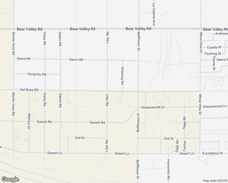 map of restaurants, bars, coffee shops, grocery stores, and more near 11175 Sycamore Street in Victorville