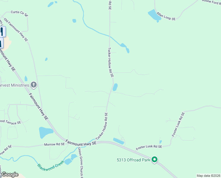 map of restaurants, bars, coffee shops, grocery stores, and more near 635 Tucker Hollow Road Southeast in Calhoun