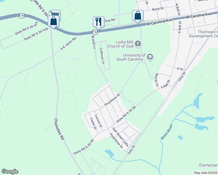 map of restaurants, bars, coffee shops, grocery stores, and more near 161 Cypress Street in Clinton