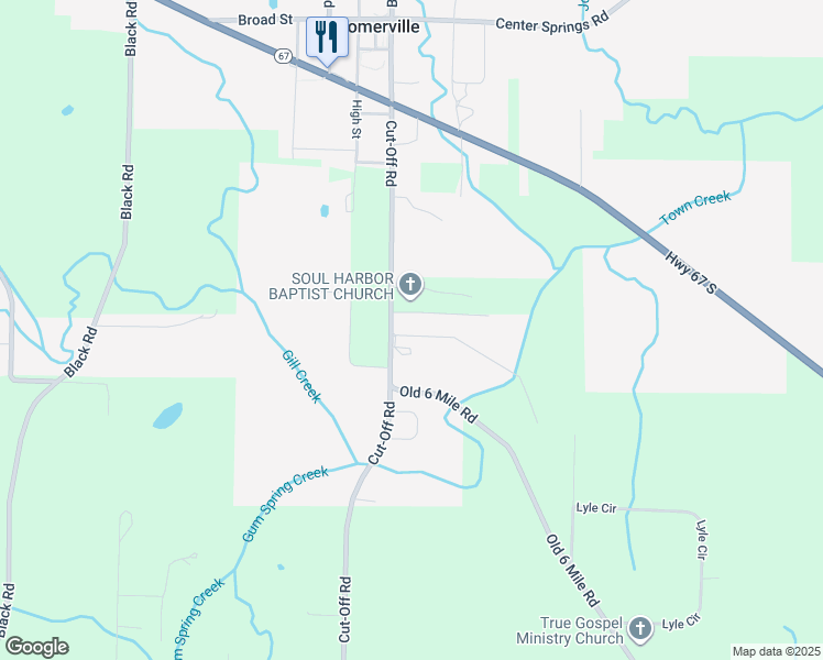 map of restaurants, bars, coffee shops, grocery stores, and more near 67 South Drive in Somerville