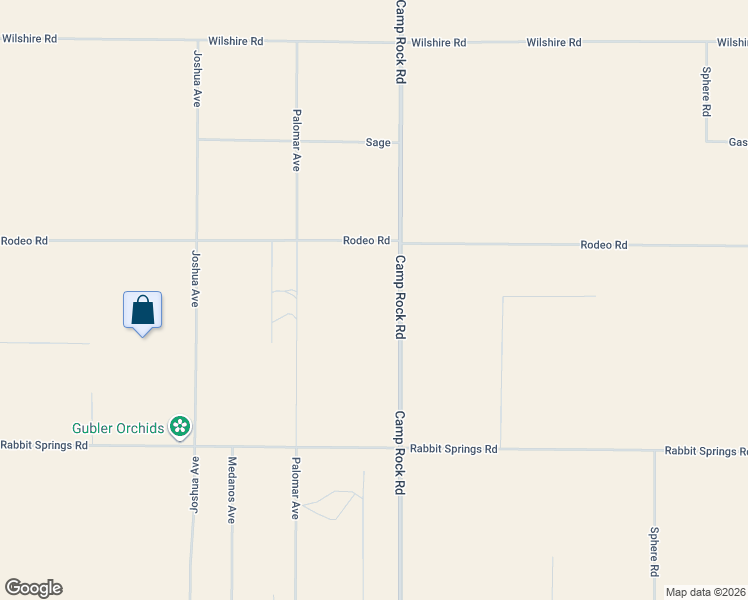 map of restaurants, bars, coffee shops, grocery stores, and more near 11578 Camp Rock Road in Lucerne Valley